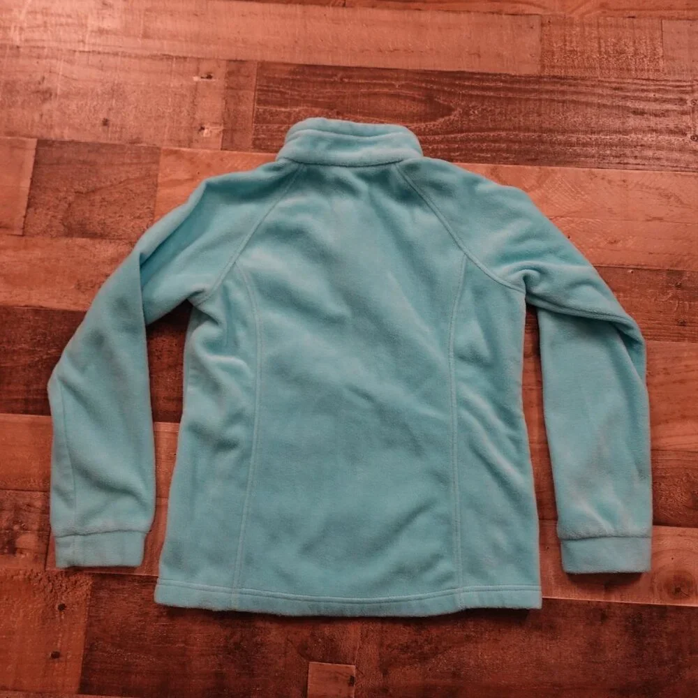 Columbia full zip fleece jacket girl's large baby blue‎